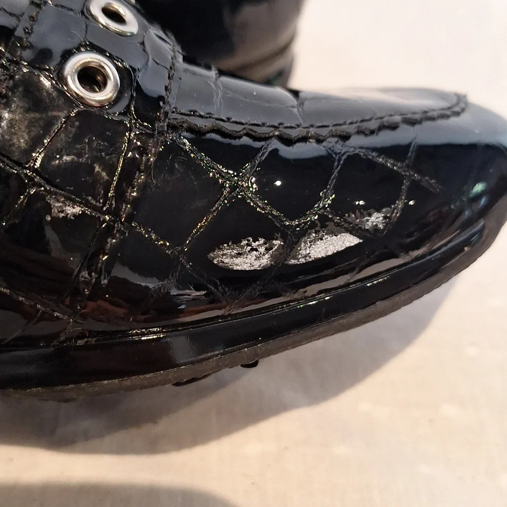 Aetrex Nancy Faux Crock Patent Leather Loafer Size 8